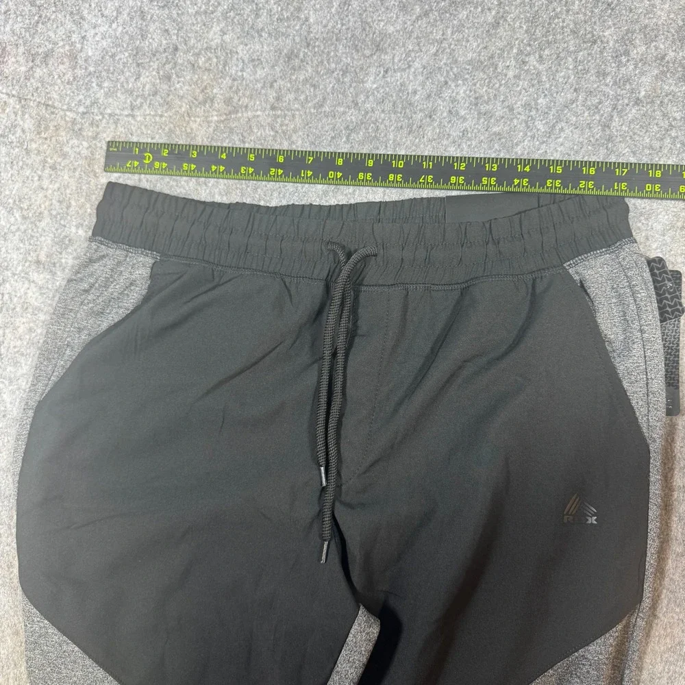 RBX Active Mens Tapered Jogger Pants Black Grey Heather X-Dri CRM7003 Large NEW